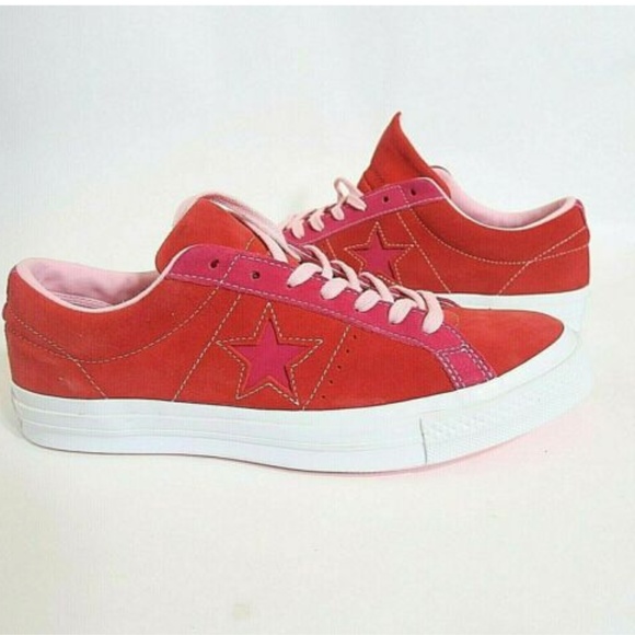 converse one star red pink